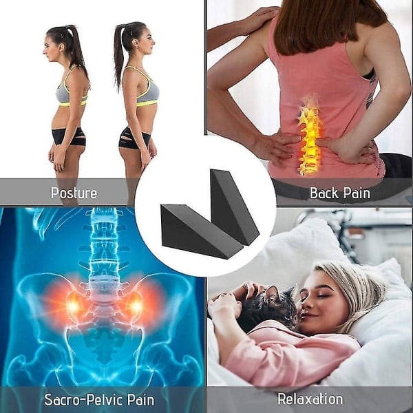 Yogablock Skum Squat Wedge Block Kalv Bår Slant Board Fod Stretch Kilblock Hjem Yoga Fitness Udstyr Tilbehør 15x6x5cm Voksen Unisex