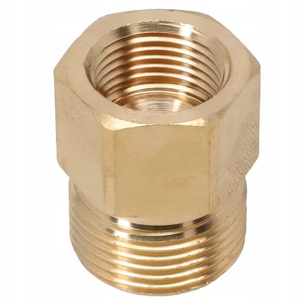 Adapter M22X1.5 External to 3/8 Inch Internal – Brass | Threaded Reduction | Replacement Part for Kärcher HD, HDS