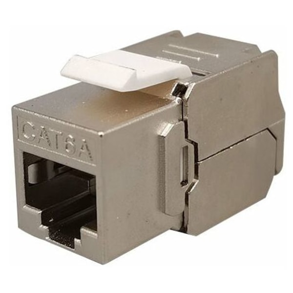 KZQ 4x Modul Keystone CAT 6a Jack - Skärmad STP RJ45-kontakt Snap-In Montering Kabel Rå CAT 500Mhz 10GBit/s