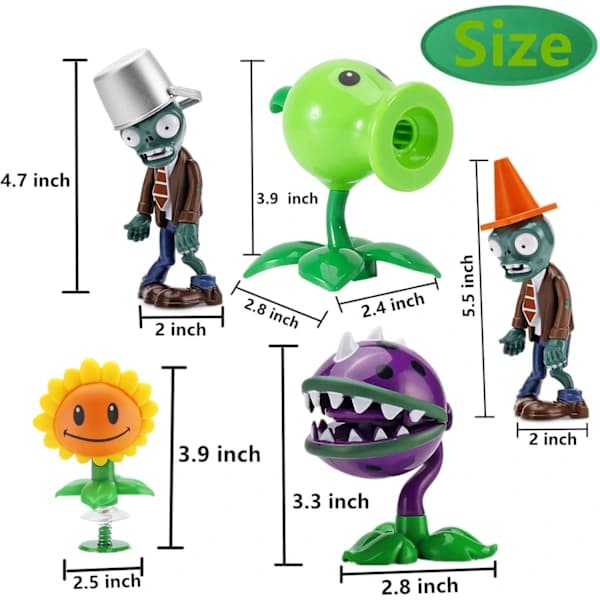 Nya Roll PLANTER VS ZOMBIES 2 PVZ Leksaker Komplett Set Present till Pojkar Förpackade Barn Dockor Actionfigur Modell Presentkort 22 roll set
