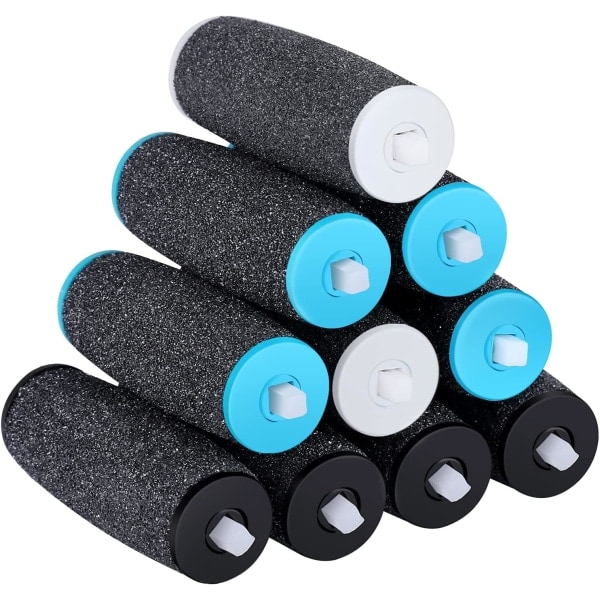 [10 stykker] Erstatningsruller kompatible med Scholl Velvet Smooth, 3 typer grovhet, Pimpstein Refill Elektrisk fotfil, for elektrisk fot