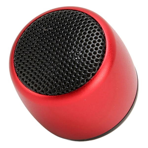 Mini Bluetooth-högtalare Tung Subwoofer USB Laddningsbar Metall Bärbar Trådlös Högtalare för Telefon Surfplatta PC Röd