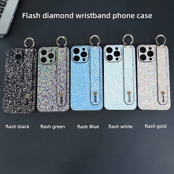 Flash Diamond Armbåndsetui for iPhone 15