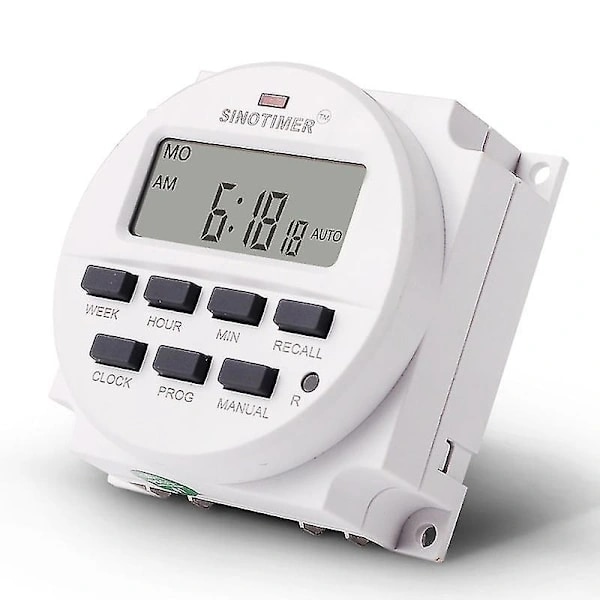 Sinotimer 15,98 tum LCD digital timer 12V DC 7-dagars programmerbar timer Tm618n-4 maj.5_tfrf