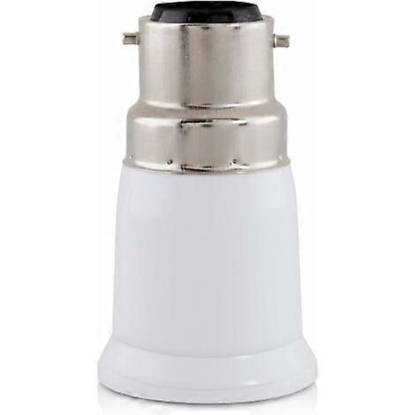 4x Sokkeladapter - B22 til E27 Sokkelomvandler - Bajonettbas Lampefeste Adapter for Halogen LED-lampe