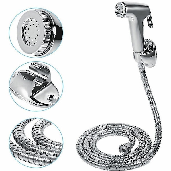 Handhållen duschtoalettjettspray hygieniskt duschset badrumsrengöring hem