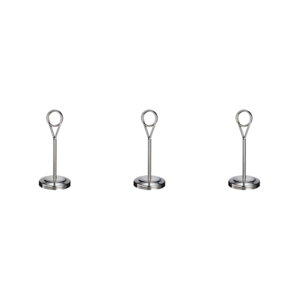 1/2/3/5 Rustfritt Bordsnummerholder Skiltstativ Fotostativ Silvery 15cm Silvery 15cm 3Set