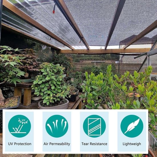 Skyggenet, UV-bestandigt åndbart polyethylen solskærmnet til have, terrasse, planter, biler og camping, sort, 2 x 2 m