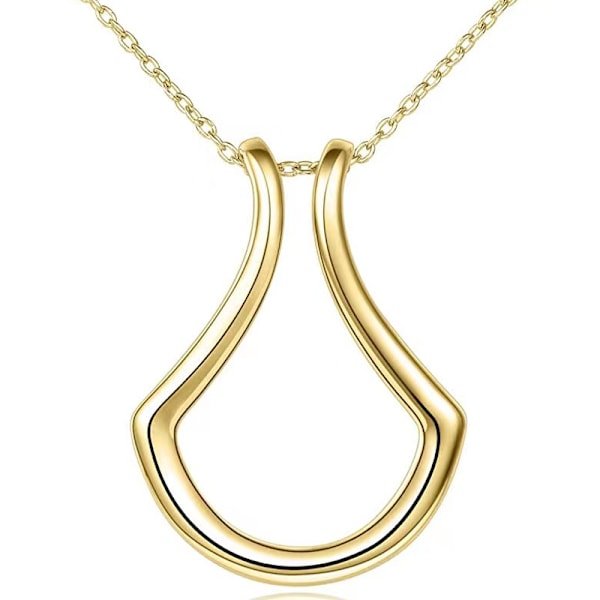 Ringhållare Halsband för Kvinnor och Flickor - Perfekt för Fru, Flickvän eller Mamma - Hänge Smycken som Gåva