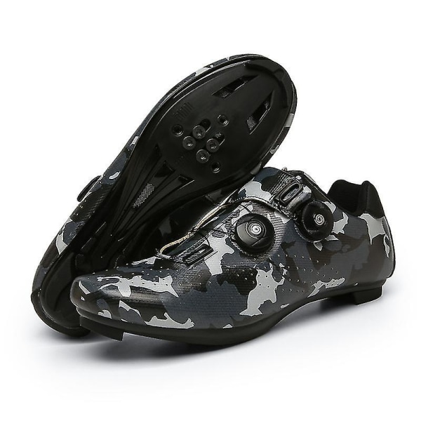 Nya skor för män och kvinnor utomhusfritid olåsta landsvägscykel mountainbike ridskor Cykelskor med anti-sladd set gray 41