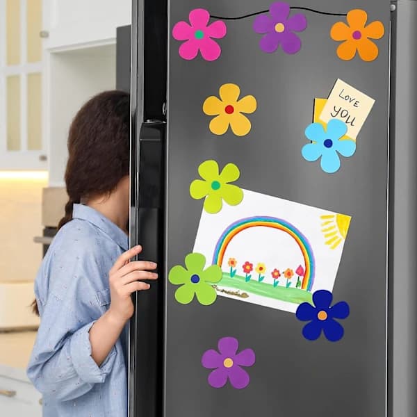 Retro Blomsterbilsmagneter Dekorationer (48 stycken)