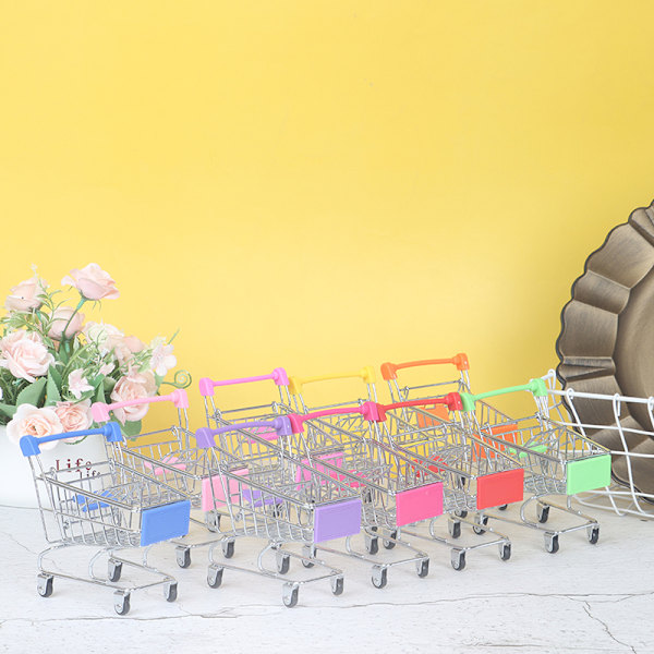 1 kpl Mini Ostoskärry Supermarket Käsikärry Ostoskärry Sto