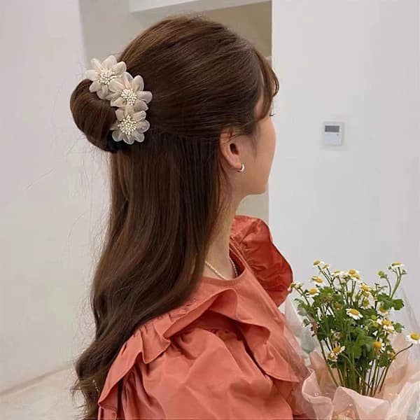 5 stk Hårknute Maker Elegant Styling Søt 3 Blomst Lat Hårrull Bekvem