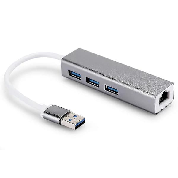 DM HE83 Aluminiumlegering Kablet Netværkskort 100M USB 3.0 HUB Adapter USB til RJ45