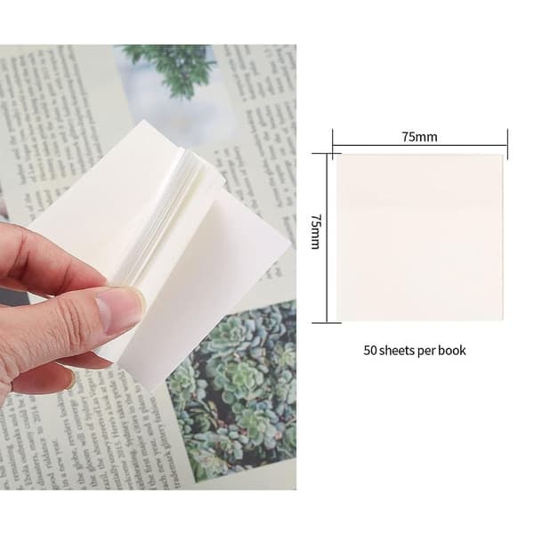 TS-Transparenta notislappar 75x75mm - 50-pack