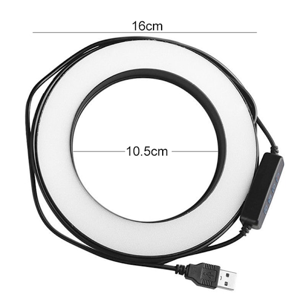 6\" LED-ringlys Dimbar USB 5500K Fylllys