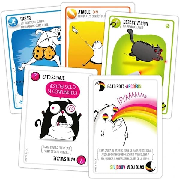 Exploding Kittens Party Pack -lautapeli espanjaksi, EKIEK04ES, 2–10 pelaajaa