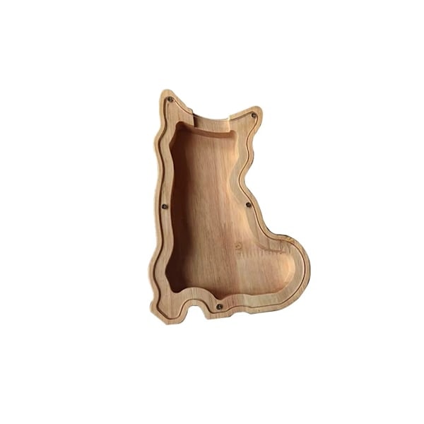 Trä Spargris Djur Rolig Dinosaurie Katt Lejon Mynt Transparent Kreativ Design Säker Barns Gåva Skrivbordsdekoration Stil 7