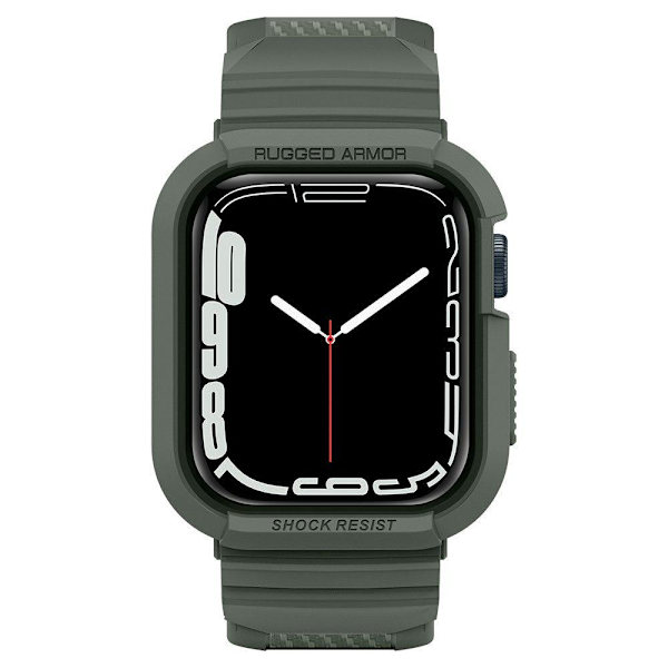 Spigen Apple Watch 44/45 mm Kotelo/Ranneke Rugged Armor 'Pro' Vihreä