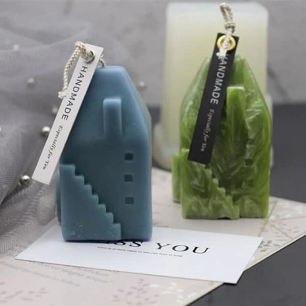 Lysforme lys stearinlys DIY støbeforme i silikoneform BR-408 hus