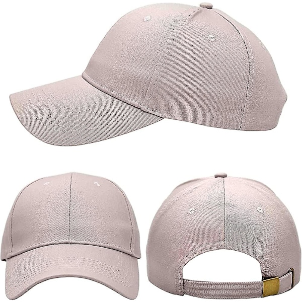3-pakning Heilwiy Unisex ensfarget bomulls caps med justerbar rem bak, one size passer de fleste, gave