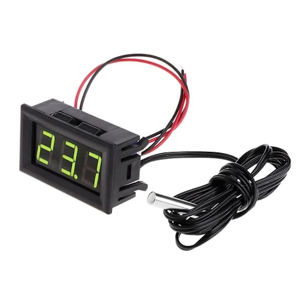 50~110 C För DC 12V Digital LED Termometer Bil Temperaturmätare Panel Me Grön