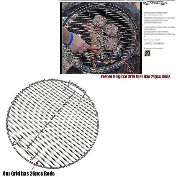 44,5 cm Grillrist til Weber 47 cm/ 18,5 tommer Griller
