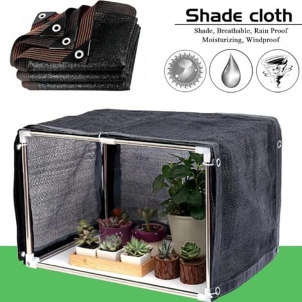 TS-Skyggenet – Have skyggenet med øje til pergola, terrasse, planter, drivhus, hønsehus, sort, (3 x 4 m)