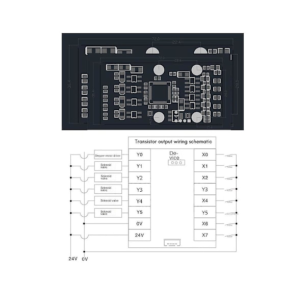 TS-Fx1n-10mt Industrielt Kontrollkort+kasse Modul Analog Inngang / Utgang Med Guide Skinne Forsinkelsesrelé Mo