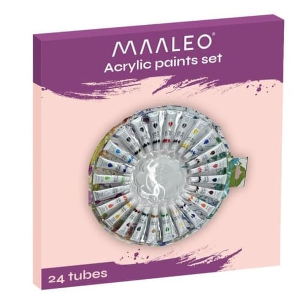 24-pakkaus Akryylimaalit / Taiteilijamaalit - 12ml
