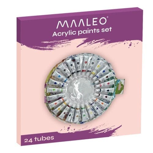 24-pakning Akrylmaling / Kunstnermaling - 12ml