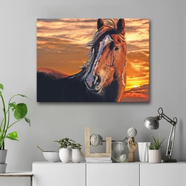 Lærredsbillede / Billede - Hest - 40x30 cm - Canvas