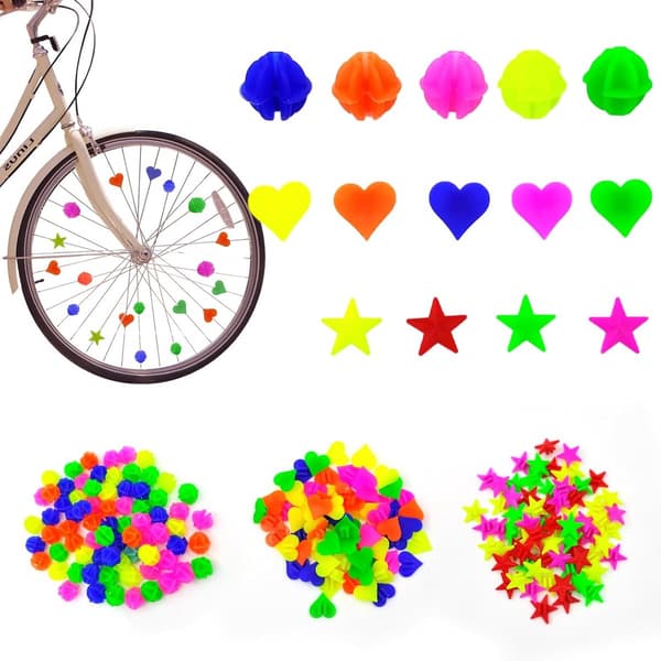 Barnesykkel Eikeperler, 210 Stykker, Fargerik Plastklips