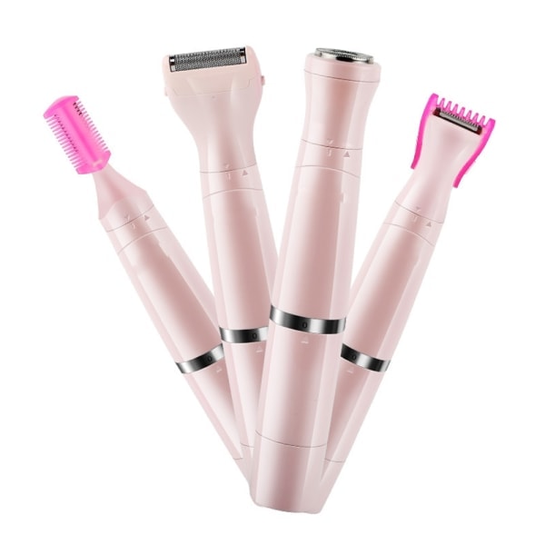 4 i 1 elektrisk epilator dame armhule privat barbermaskine elektrisk - Perfekt pink