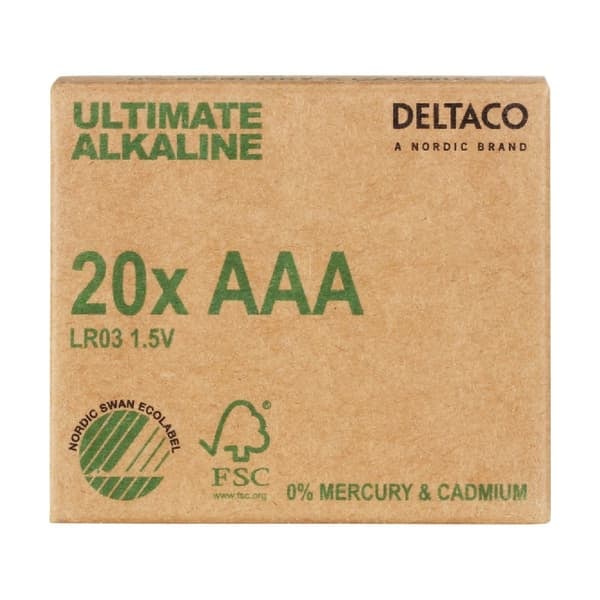 TS-Deltaco AAA-batterier (LR03) - 20-pak