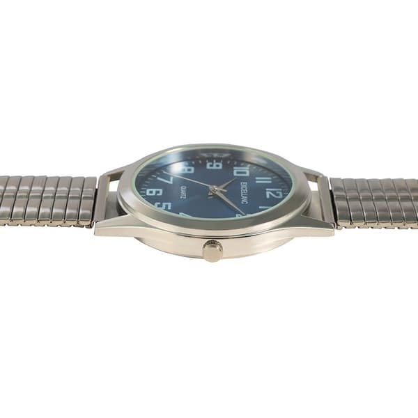 TS-Excellanc Herrklocka med armband i rostfritt stål - Silver/Blå