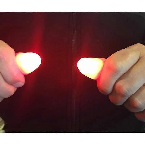 2 kpl LED-sormipeukalo rekvisiitta esityslamppu punainen väri