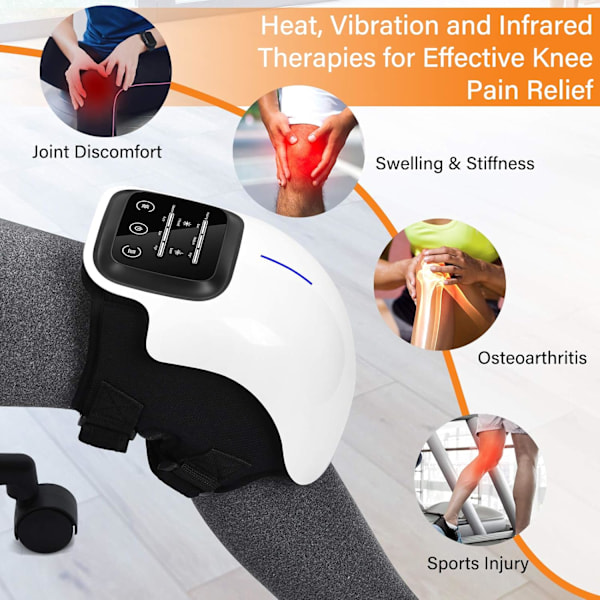 MH-Trådløs Knæmassager, Infrarød Varme, Laser