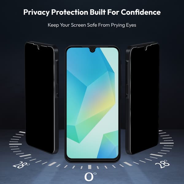 1-Pack Samsung A17 Privacy Screen Protector - Tempered Glass | [Automatic Installation] - Bubble-Free