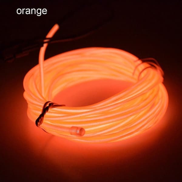 TS-Batteridriven LED Glowstrip Neon Slinga 3 Meter - Orange