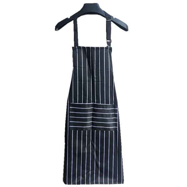 Justerbart unisex köksförkläde med ficka (1 st, svart)