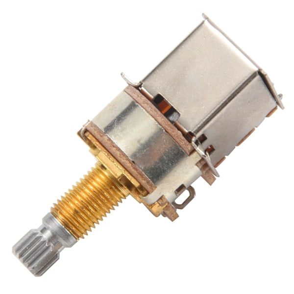 TS-A500k Potentiometer Tryck-Drag Strömbrytare Splinead Dpdt Pot Axel 25mm Elgitarr Ton Volym Delar
