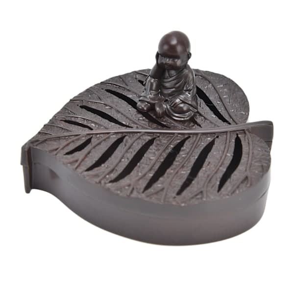 Incense Holder Burner Leaf Shape Mini Exquisite Durable Easy To Clean Relieve Mood Home Decor