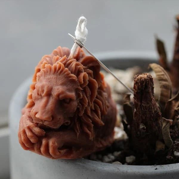 Lysformer lys stearinlys DIY støpeformer i silikonform MJ1293D Løve
