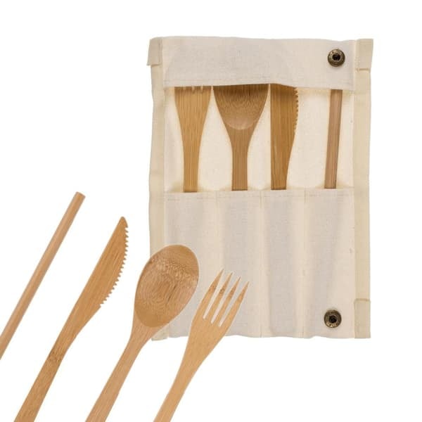 2x4-Delar - Bambubestick - Bestickset