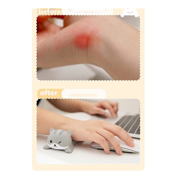TS-4st Ergonomisk Kawaii Handledsstöd Musmatta För Kontor & Spel - Långsamt Återhämtande Minnesskum Arm Su