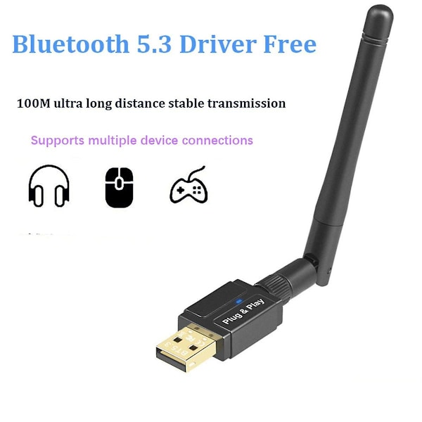 TS-Bluetooth 5.3 Adapter Fri Driver Datamaskin Usb Mottaker Sender For Langdistanseoverføring
