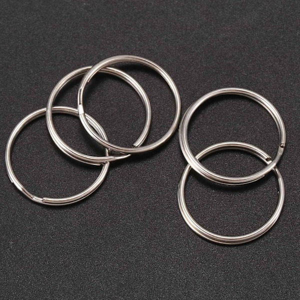 TS-120 stk. 20 mm Udvendig Dia Universal Split Nøgleringe Nøgleringholdere