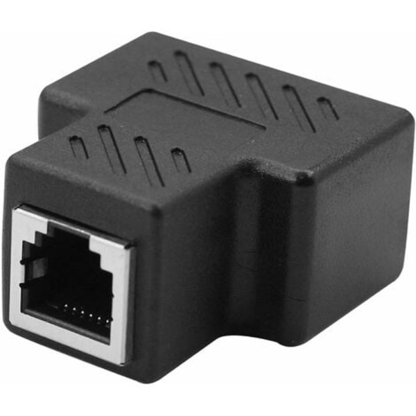 TS-Telefonstiksplitter RJ11 hun til 2 hun 6P6C inline kobling telefonforlængeradapter til fastnetfax (1