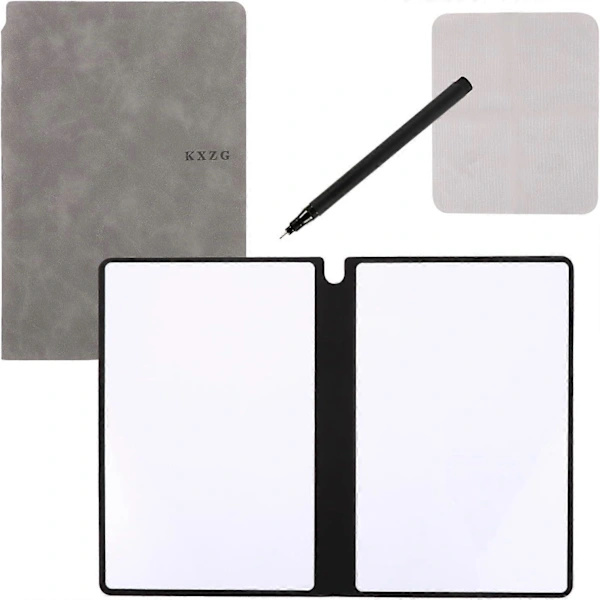 Bærbar A5 whiteboard-notesbog, 24x16,5 cm genanvendelig whiteboard-notesbog sletbar notesbog